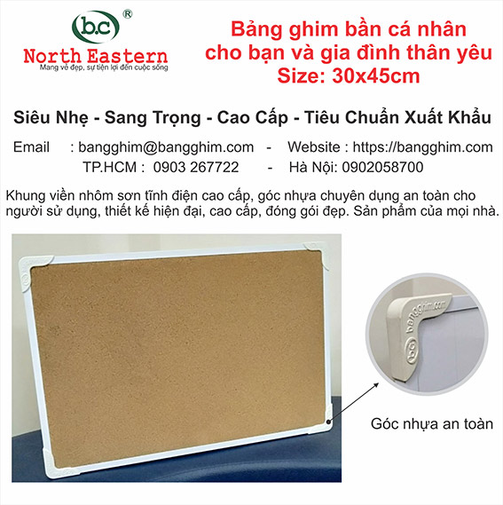 Bảng ghim bần sau khi hoàn thiện