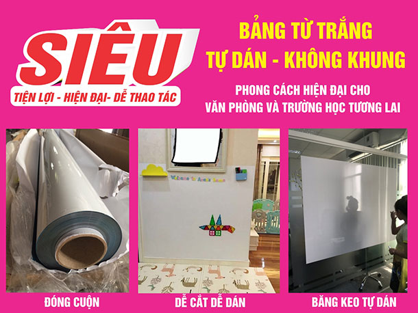 Bảng từ trắng không khung