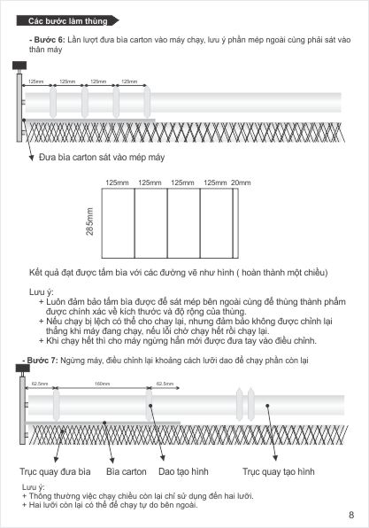 Hướng dẫn sử dụng máy tạo hình thùng carton