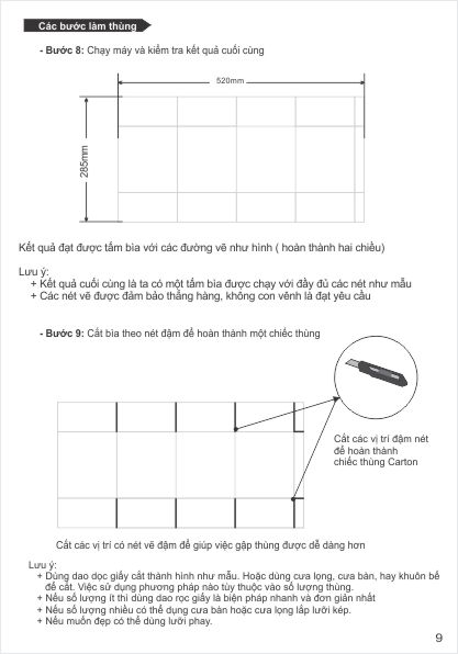 Hướng dẫn sử dụng máy tạo hình thùng carton