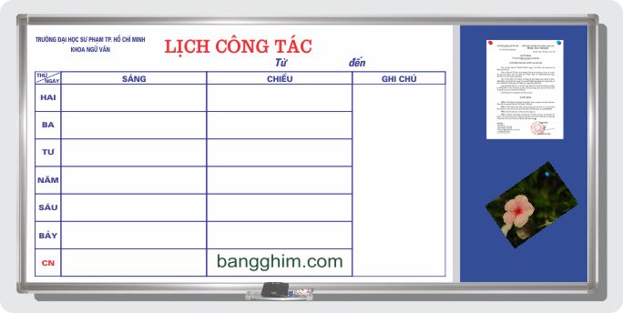 lịch công tác đa năng