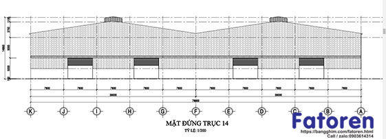 Bản vẽ nhà xưởng cho thuê 