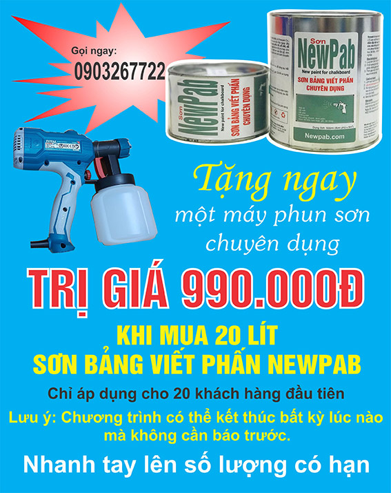 Tặng máy phun sơn